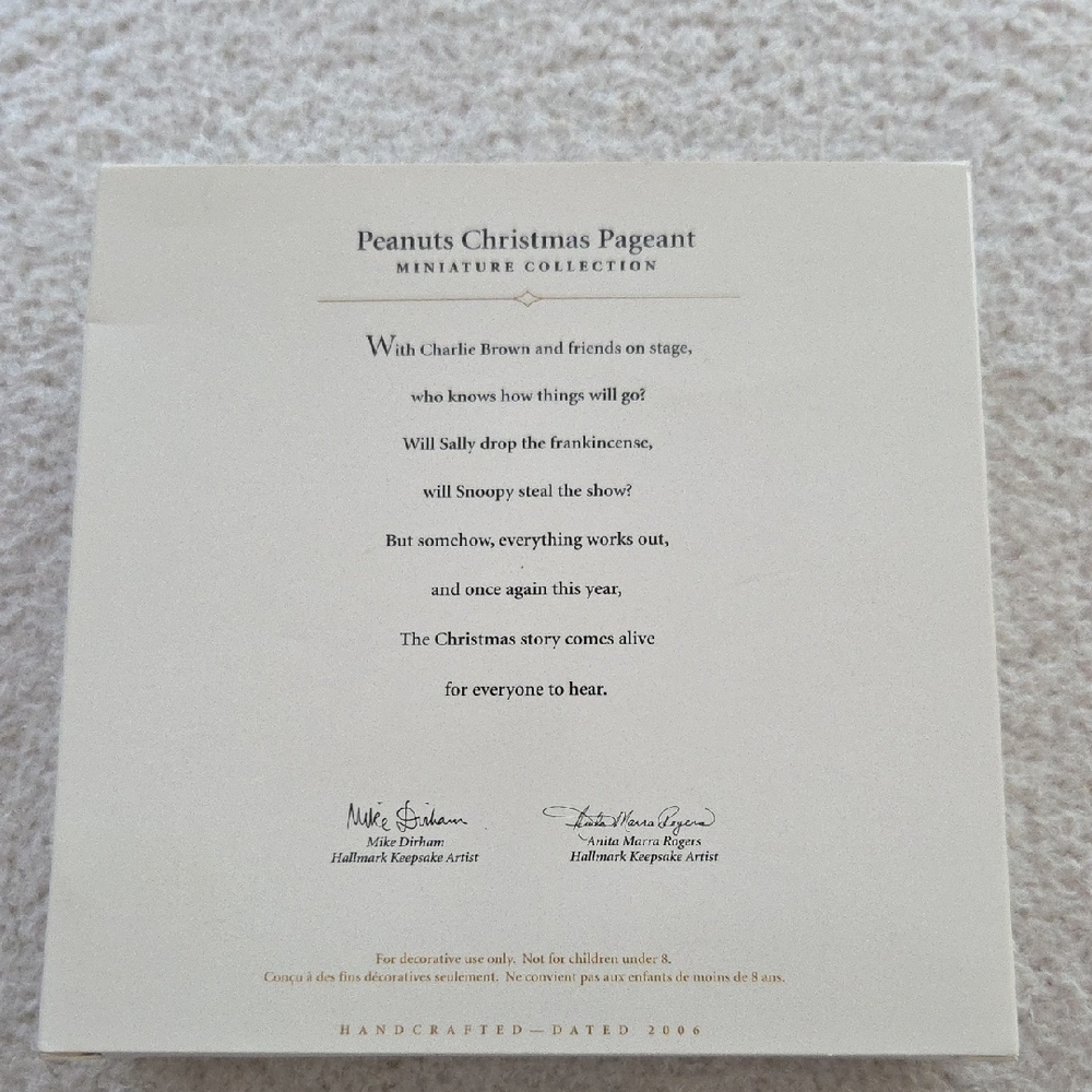 Hallmark Keepsake Miniature Peanuts Christmas Collection - 2006 - Picture 6 of 6